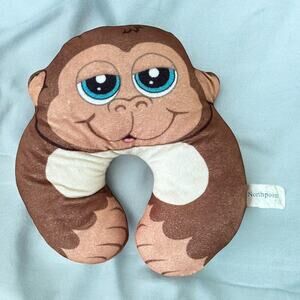 North Point Kids Animal Monkey Face Travel Kids Children Neck Pillow